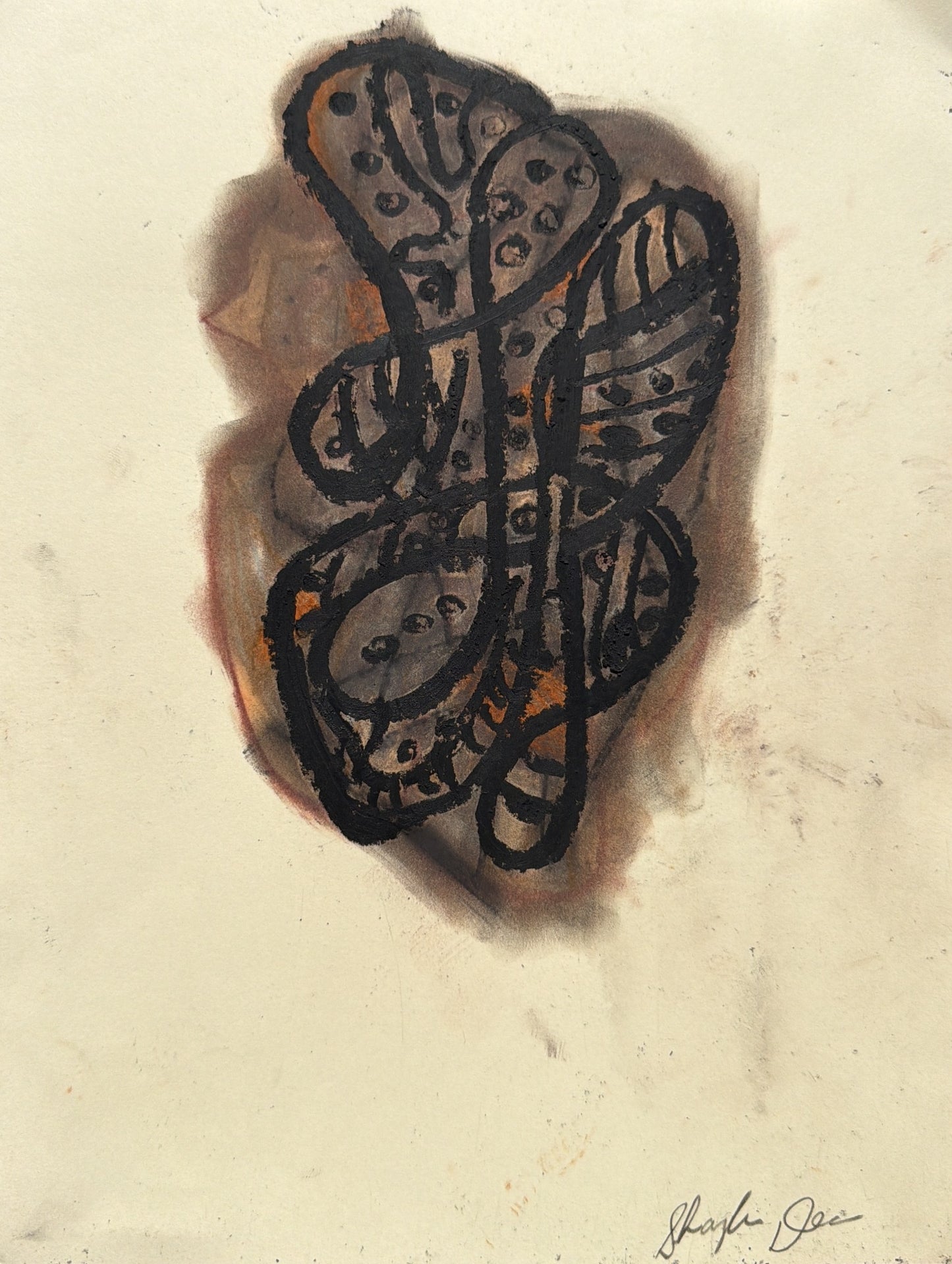 Beneath the Surface- Original Oil Pastel on Paper