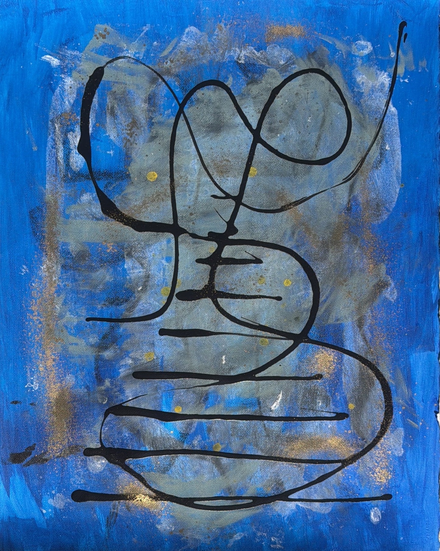 Anatomy- Original Abstract Painting on Fine Art Paper