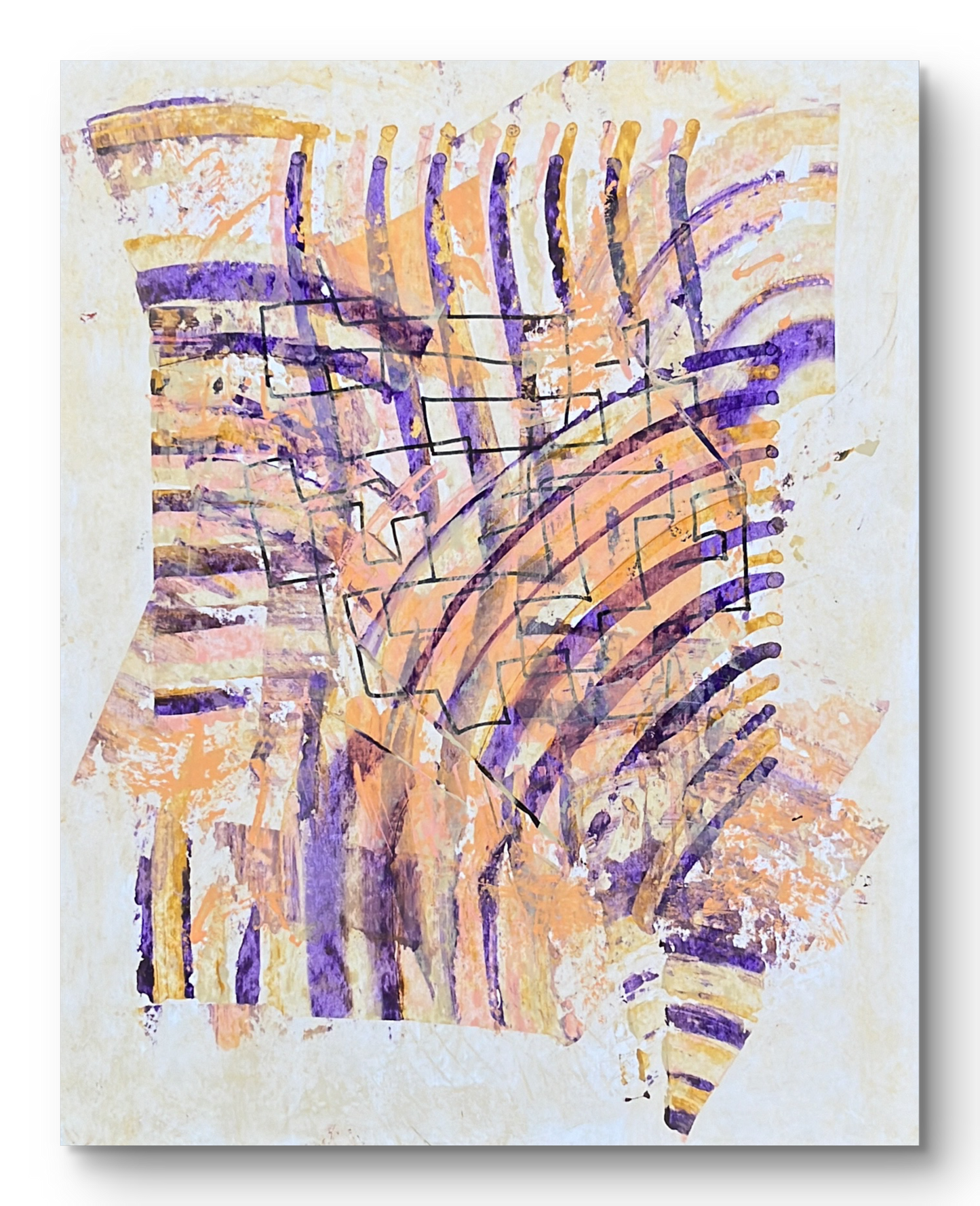 Everest -Original Abstract Painting on Fine Art Paper