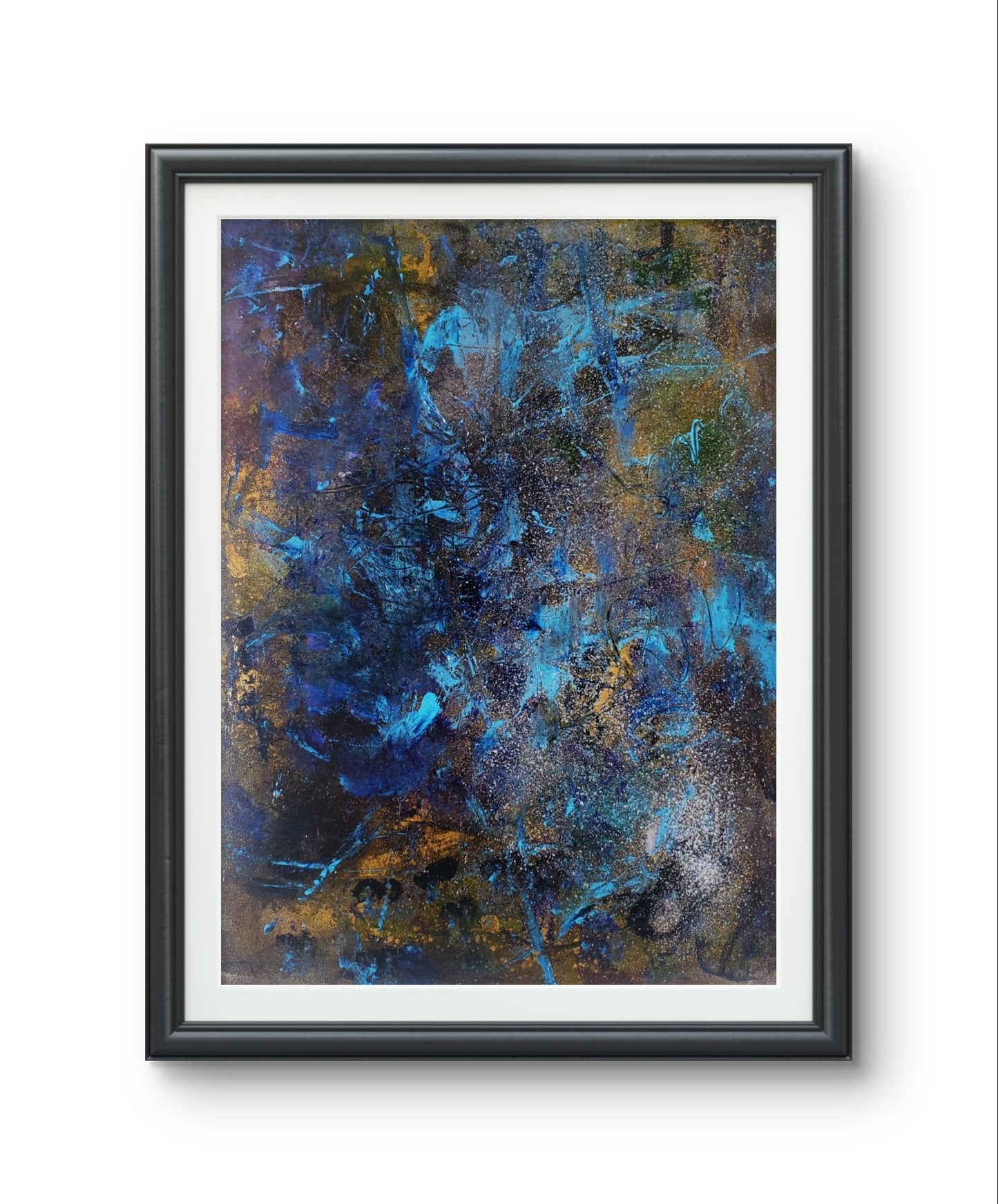 Gold Mine Blues- Abstract Art Print