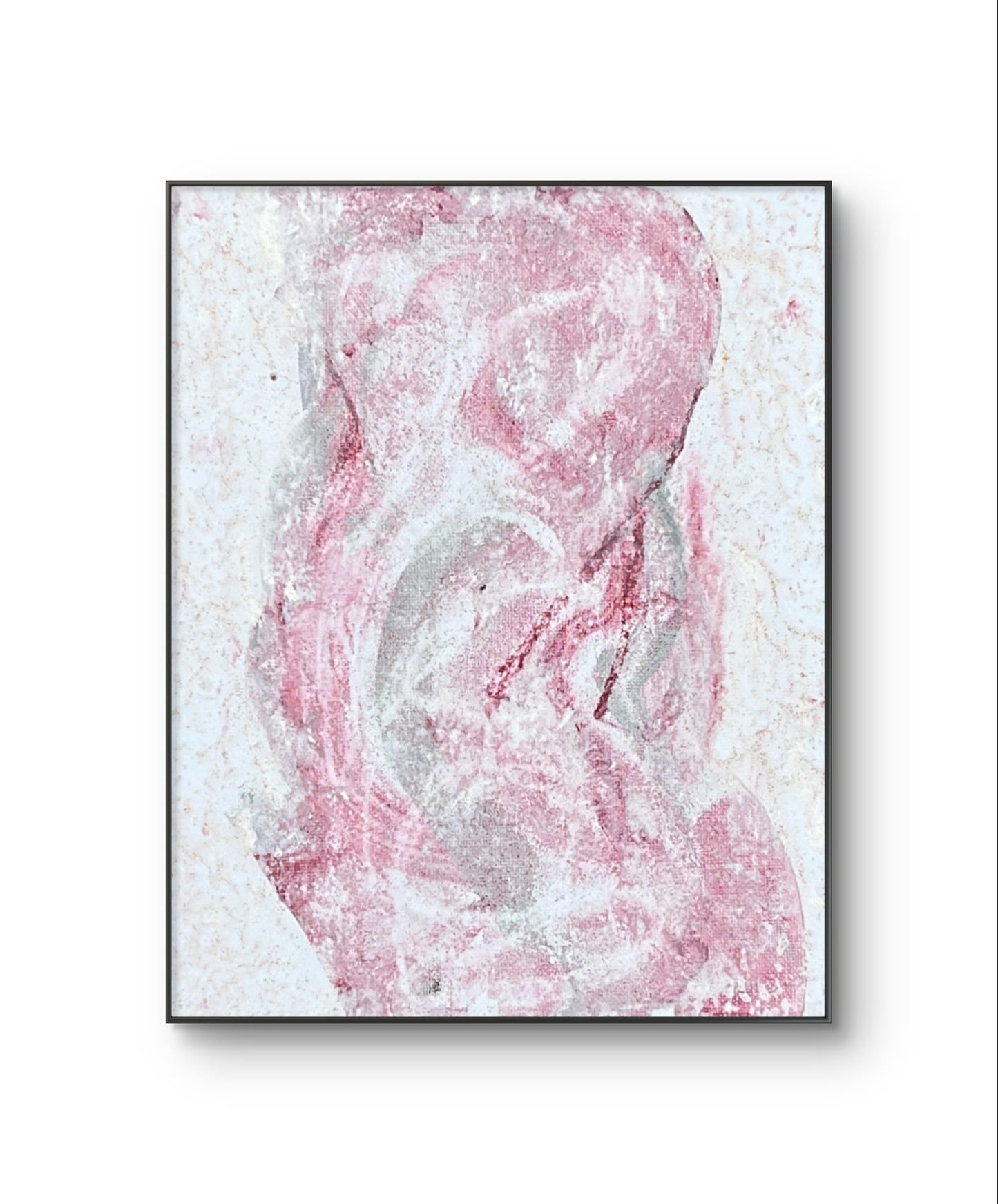 Pink & White- Original Abstract Painting on Canvas