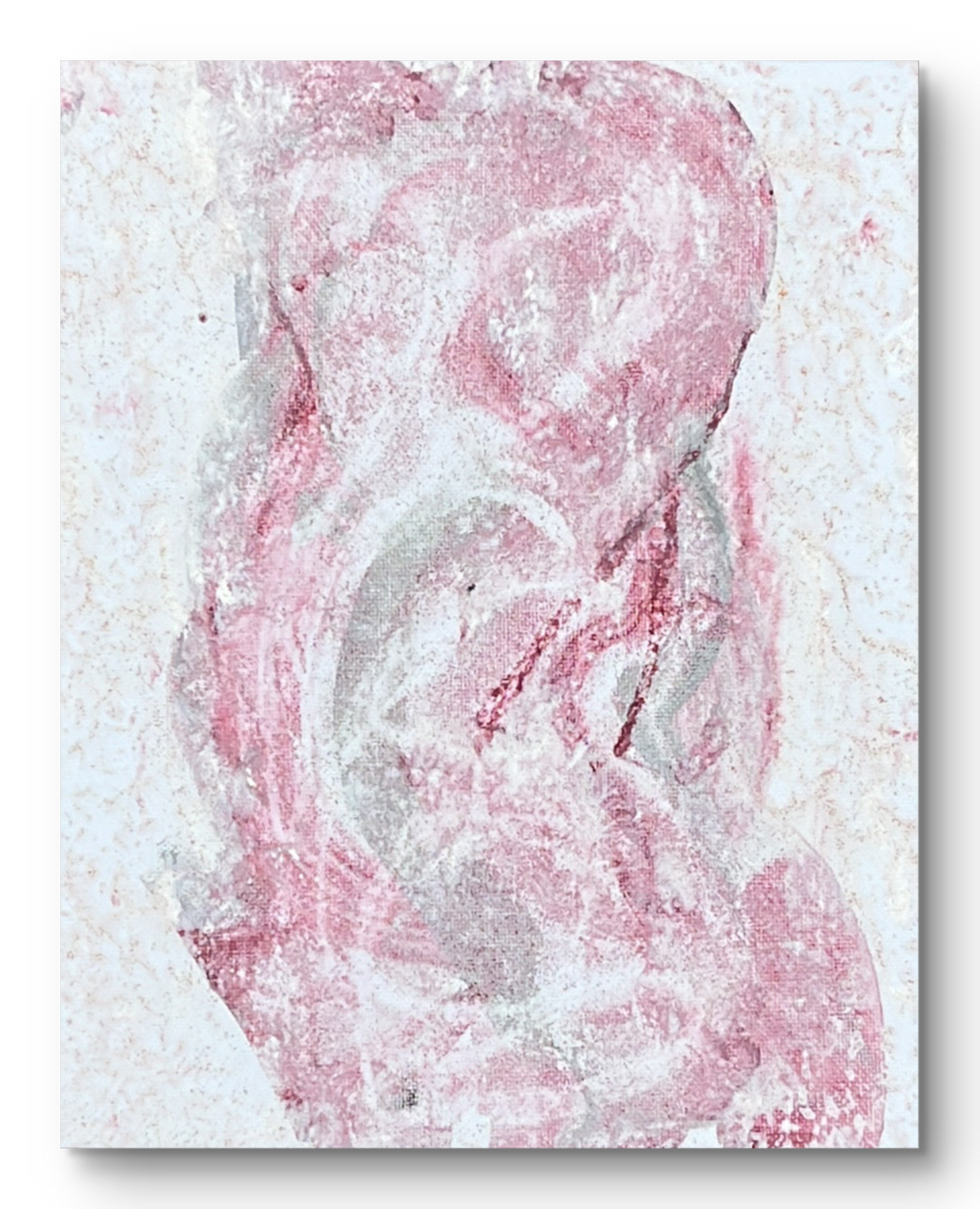 Pink & White- Original Abstract Painting on Canvas