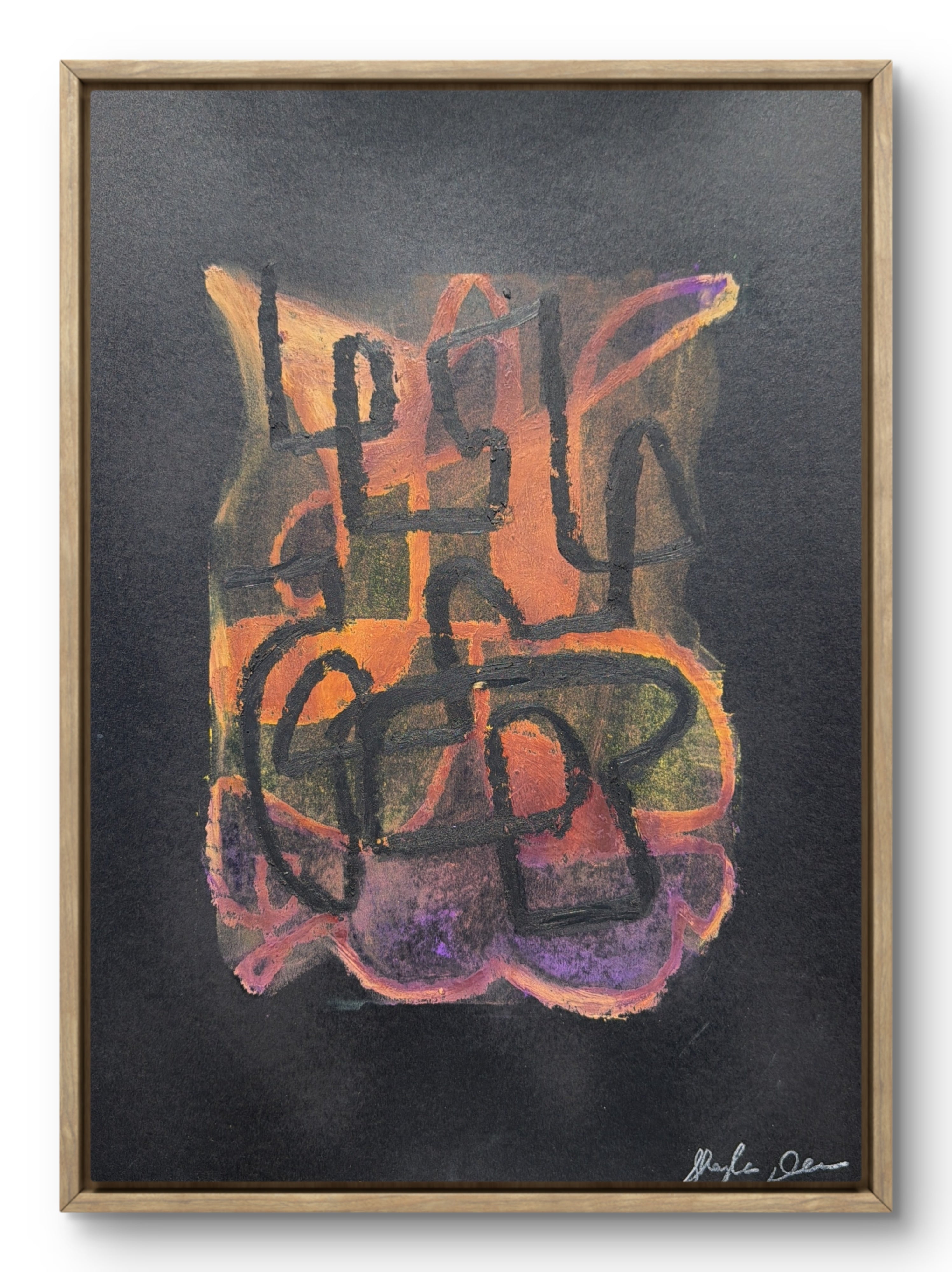 Cipher- Original Oil Pastel on Paper – Shayla Dean Art Studio