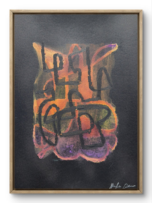 Cipher- Original Oil Pastel on Paper
