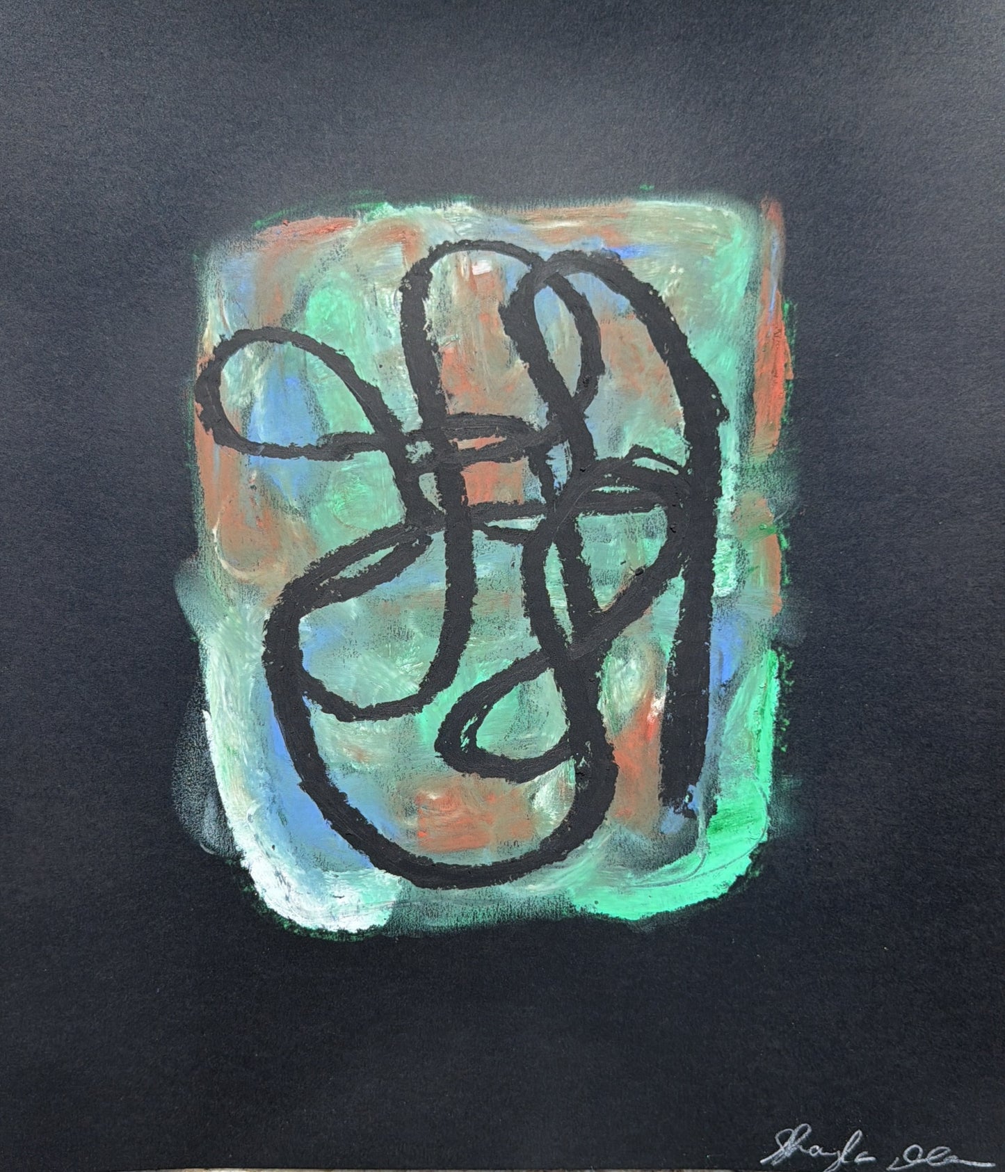 Paradise- Original Oil Pastel on paper