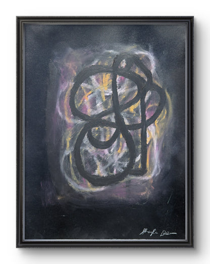 Orbit- Original Oil Pastel on Paper