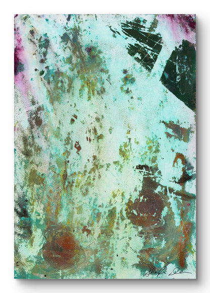 Emerald Rose- Original Abstract Painting on Canvas