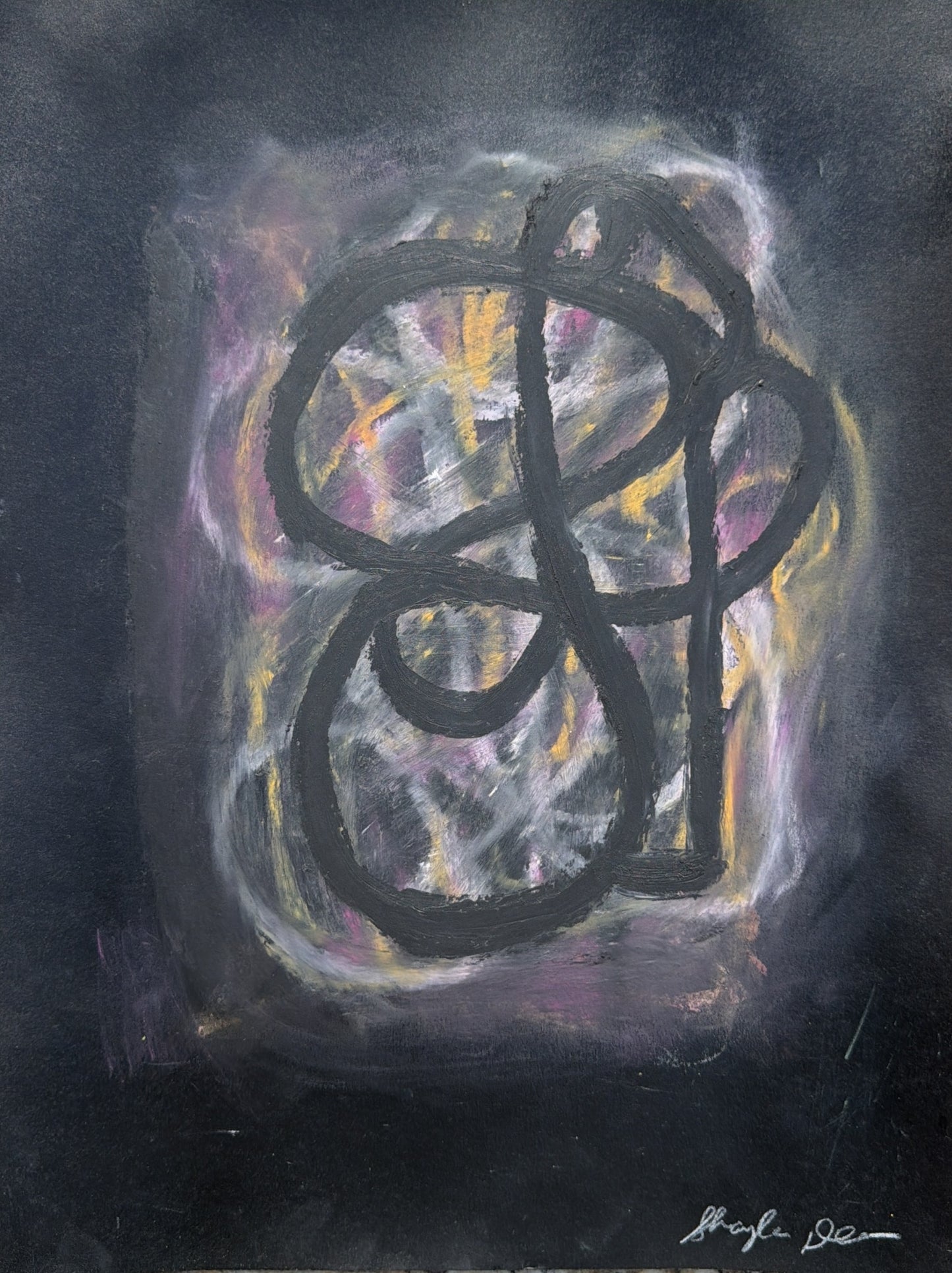 Orbit- Original Oil Pastel on Paper