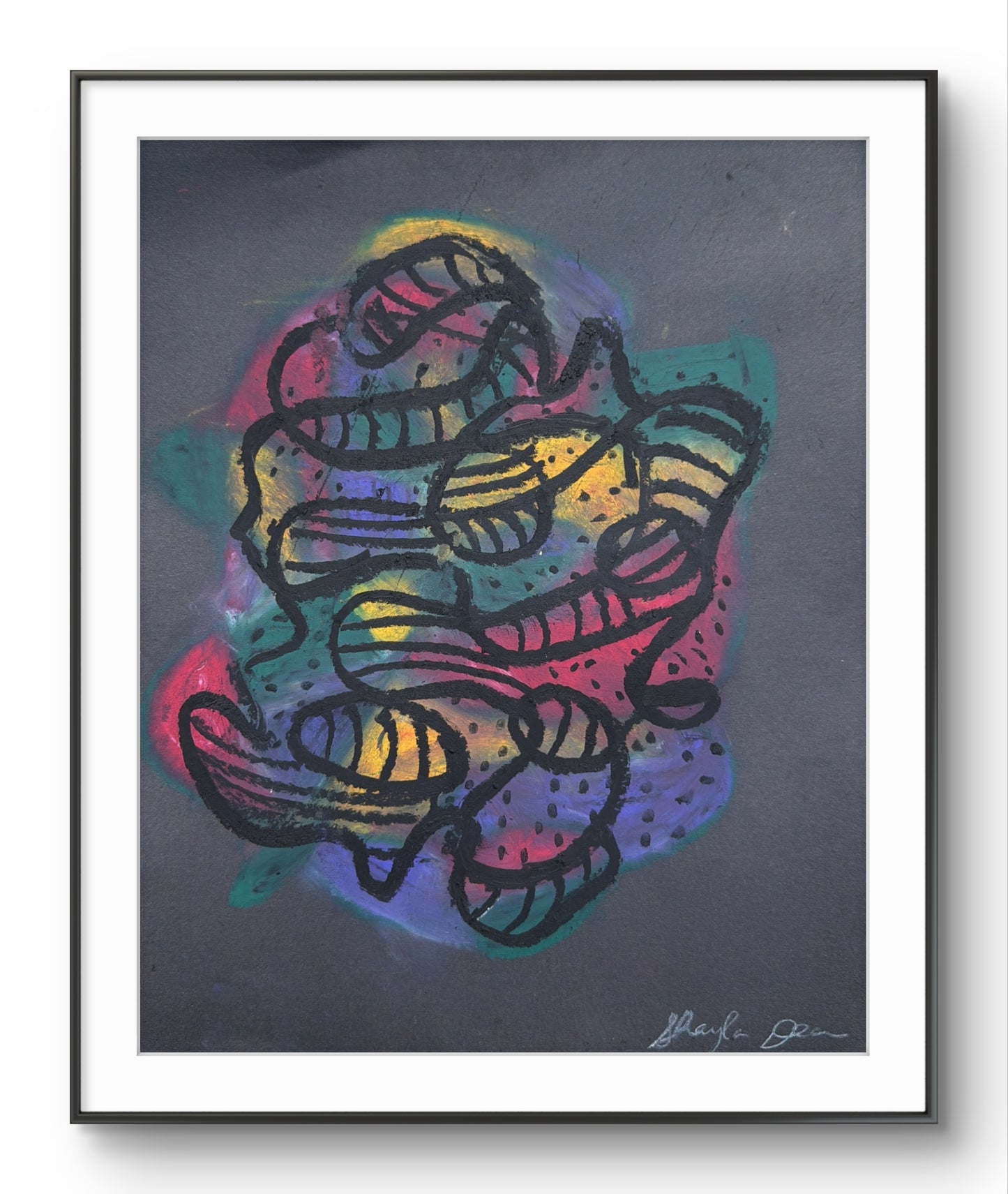 Festival- Original Oil Pastel on Paper